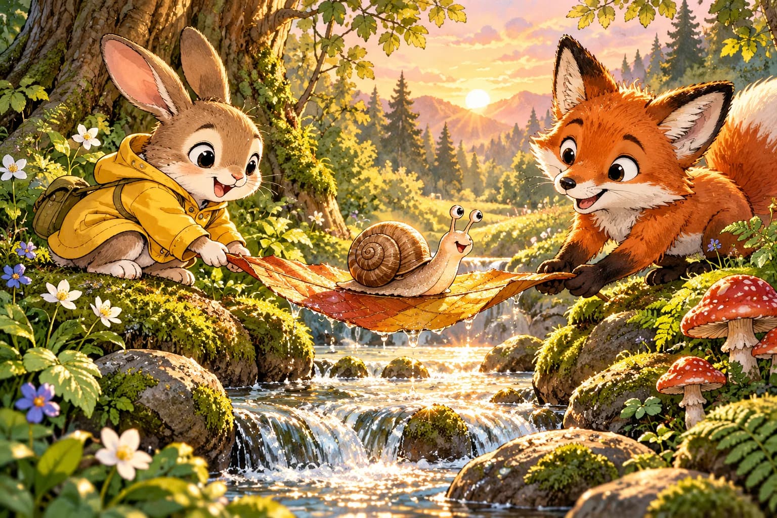 Kids' story comic panel