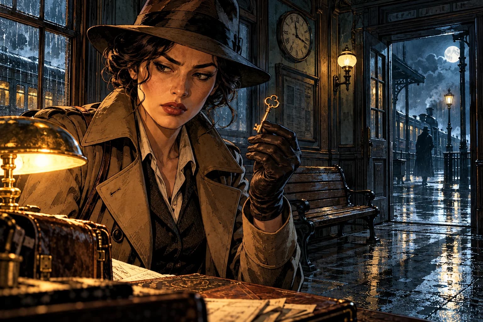 Mystery comic panel
